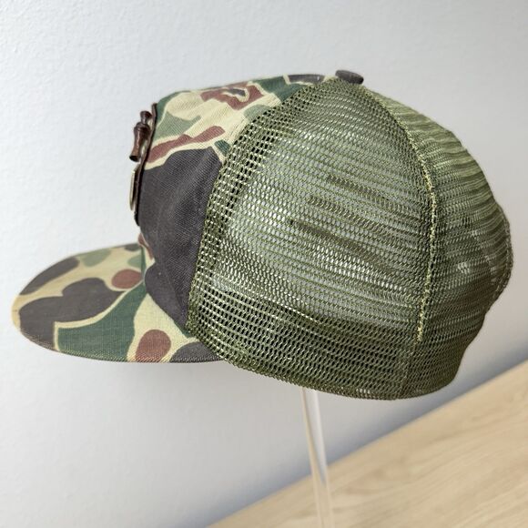 Vintage Ducks Unlimted Camo Patch Hat with Pins Made in USA Trucker Hunting Camp - Picture 7 of 14